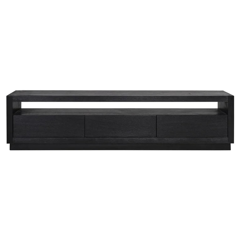 Richmond Interiors Oakura 3 Drawers Black TV Unit