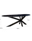 Richmond Interiors Trocadero Dining Table in Black Marble