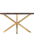 Richmond Interiors Conrad Console Table with Faux Marble and Gold Stainless Steel