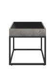 Ebony Black Glass Side Table EBO-6566