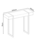 Montblanc White Marble Effect Console Table MON-6443