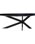 Richmond Interiors Trocadero Dining Table in Black Marble