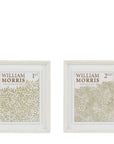 William Morris Stamp Green Framed Art Set of 2
