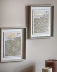 William Morris Stamp Green Framed Art Set of 2