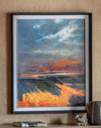 Coastal Glow Framed Canvas