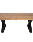 Live Edge Coffee Table Natural Finish (X-Leg)
