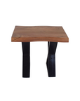 Live Edge Side Table Natural Finish (X-Leg)