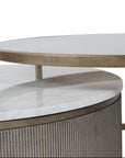 Belvedere Aged Gold Set of 2 Nesting Coffee Tables