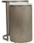 Belvedere Aged Gold Set of 2 Nesting Side Tables