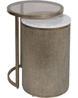 Belvedere Aged Gold Set of 2 Nesting Side Tables