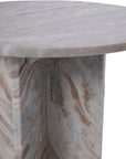 Libra Cavallo Fantasy Brown Marble Side Table