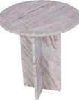 Libra Cavallo Fantasy Brown Marble Side Table