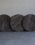Clifton II Charcoal Black and Dark Travertine Coffee Table Large 75cm