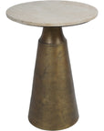 Clifton II Light Travertine Side Table 40cm