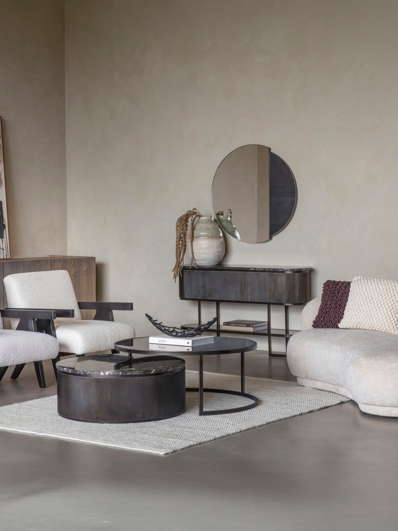 Belvedere Black Set of 2 Nesting Coffee Table
