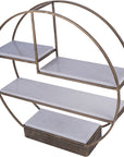 Belvedere Aged Gold Multi Tier Stand Large