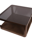 Thorpe Metal and Glass Square Coffee Table