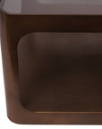 Thorpe Metal and Glass Square Coffee Table