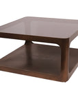 Thorpe Metal and Glass Square Coffee Table