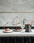 Belvedere Aged Gold Two Tiered Stand