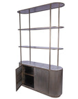 Belvedere Aged Gold Shelving Unit With Storage