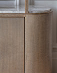 Belvedere Aged Gold Shelving Unit With Storage
