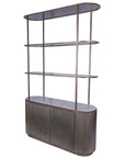 Belvedere Aged Gold Shelving Unit With Storage
