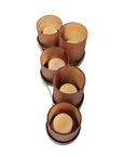 Belvedere Aged Gold 5 Light Candle Holder