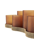 Belvedere Aged Gold 5 Light Candle Holder