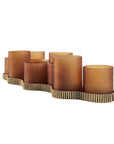 Belvedere Aged Gold 9 Light Candle Holder