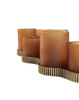 Belvedere Aged Gold 9 Light Candle Holder
