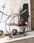 Belvedere Aged Gold Multi Tier Buffet Stand Small