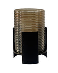 Belvedere Black Ribbed Hurricane Small