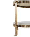 Belvedere Aged Gold Oval Two Tiered Stand