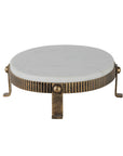 Belvedere Aged Gold Oval One Tiered Stand