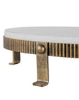 Belvedere Aged Gold Oval One Tiered Stand