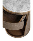 Belvedere Aged Gold Bed Side Table