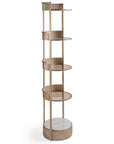 Belvedere Aged Gold Round Shelving Unit