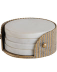 Belvedere Aged Gold Coasters Set of 4