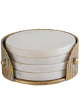 Belvedere Aged Gold Coasters Set of 4