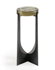 Glenthorpe Brick Glass Accent Table
