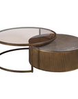 Belvedere Royal Gold Set of 2 Nesting Coffee Tables