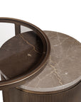 Libra Belvedere Royal Gold Set of 2 Nesting Side Tables