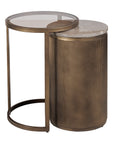Libra Belvedere Royal Gold Set of 2 Nesting Side Tables