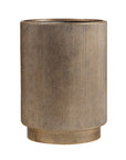 Belvedere Aged Gold Set of 3 Floor Planters