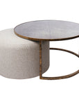 Atlas Coffee Table & Knotted Pouffe