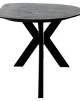 Richmond Interiors Trocadero Dining Table in Black Marble