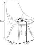 Set of 2 Torelli Lanna Fabric Dining Chair