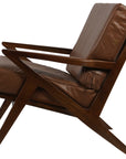 Atherton Wooden Upholstered Leather Armchair