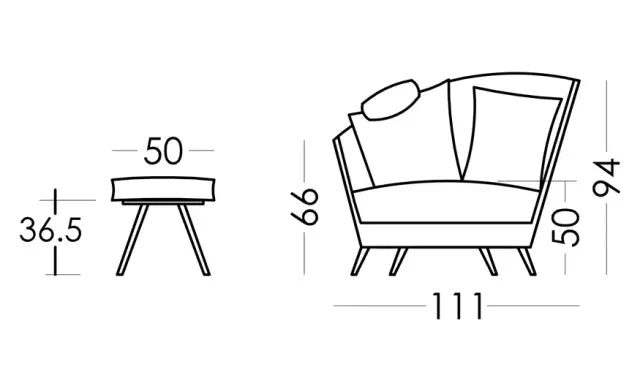 Fama Volta Swivel Armchair